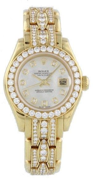 rolex pearlmaster 69298 18k gold dial 29mm automatic watch